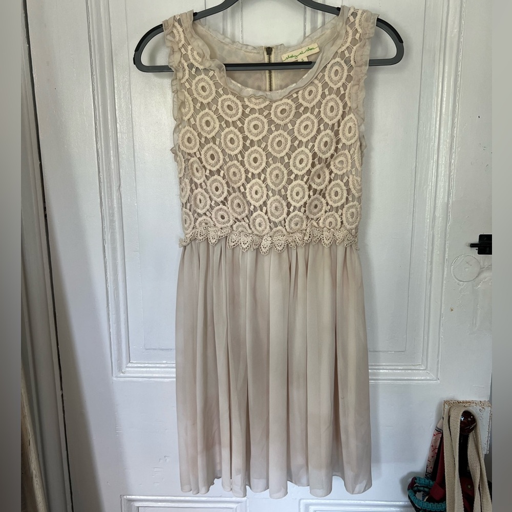 Cream Urban Outfitters Babydoll dress